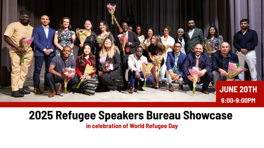Photograph of Colorado Refugee Speakers Bureau Members at 2024 Showcase Event. 